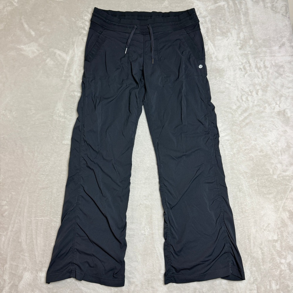 Lululemon Dance Studio Pant Women 8 Black Cargo Straight Relaxed Athleisure Yoga